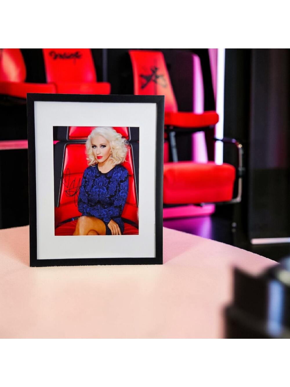 Christina Aguilera Authentic Signed Autographed 11X14 Framed & Matted COA Voice